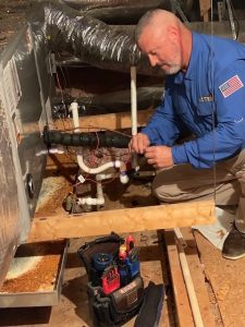 AC Tex installing a float safty switch on HVAC system